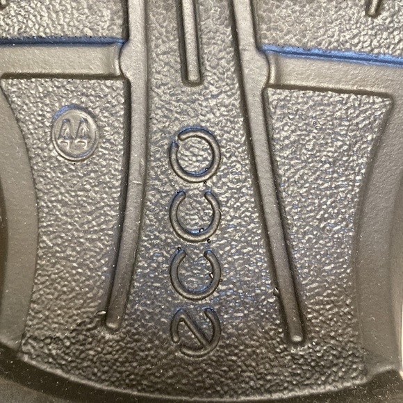 Ecco Mens Brown Leather slip on Loafers shoes Size 44 (10) stretch classic - Picture 8 of 9